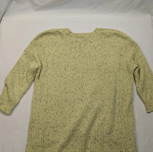 J.Jill women's yellow marbled sweater, 3/4 sleeve ribbed pullover, size S petite - Picture 7 of 7